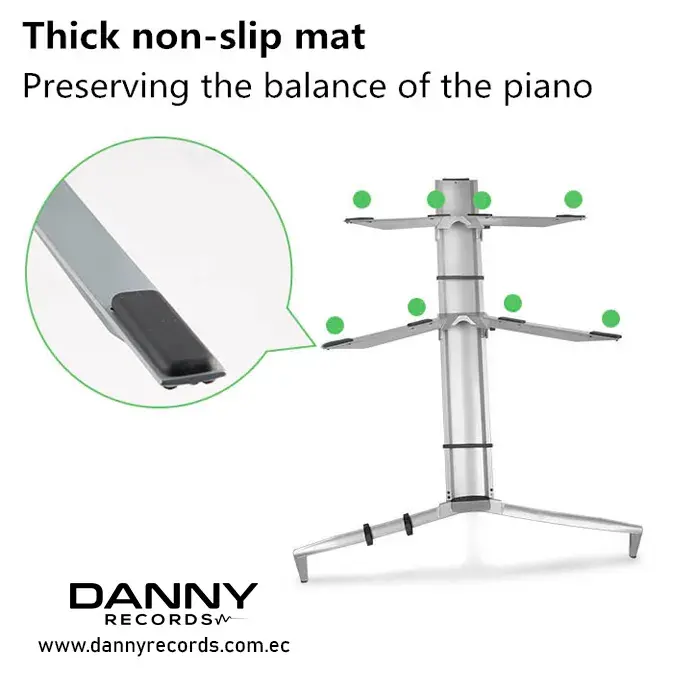 Feur FU‑882 | Soporte Pro Dual para Teclado con Brazo de Micrófono y Soporte para Tablet - Imagen 5