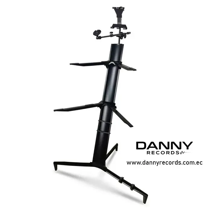 Feur FU‑882 | Soporte Pro Dual para Teclado con Brazo de Micrófono y Soporte para Tablet