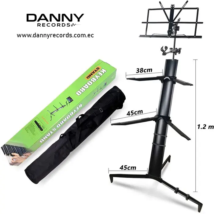 Feur FU‑882 | Soporte Pro Dual para Teclado con Brazo de Micrófono y Soporte para Tablet - Imagen 11