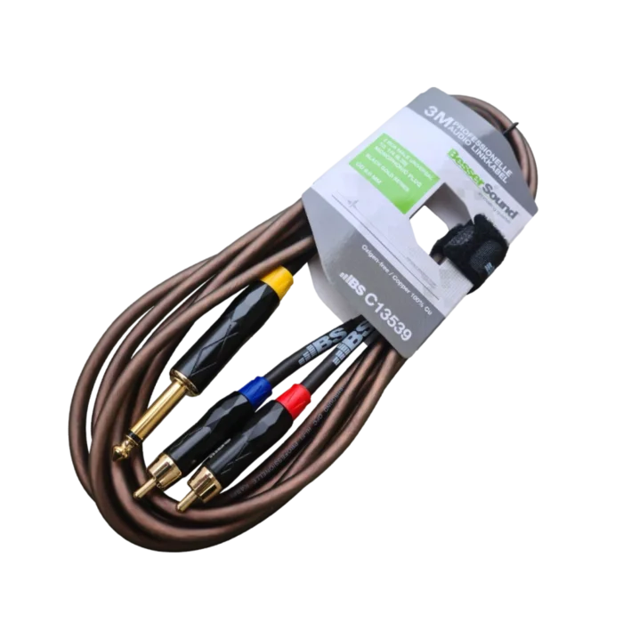 Cable Besser Sound C13539 | Plug 1/4 Macho a 2 RCA 3 Metros