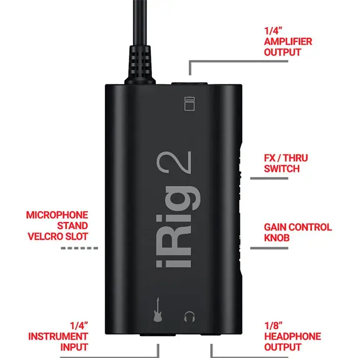IK Multimedia iRig 2 – Interface de guitarra para iOS, Android y PC - Imagen 3