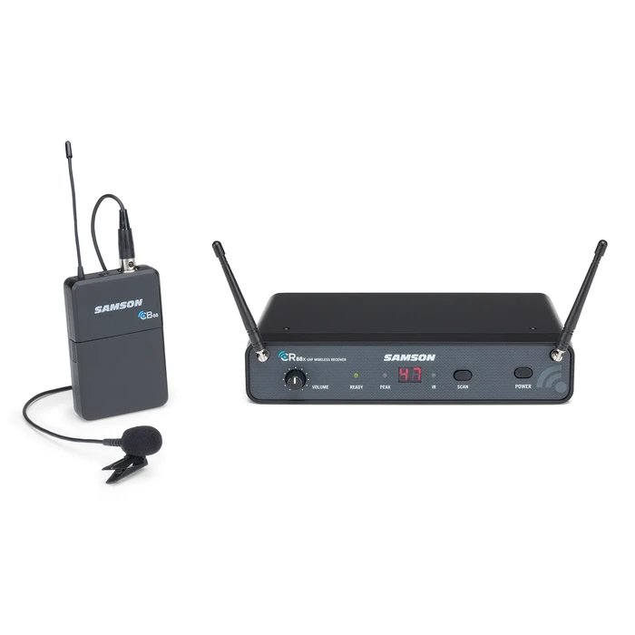 Micrófono Corbata Inalámbrico Samson SWC88XBLM5-D UHF Profesional 25 MHz