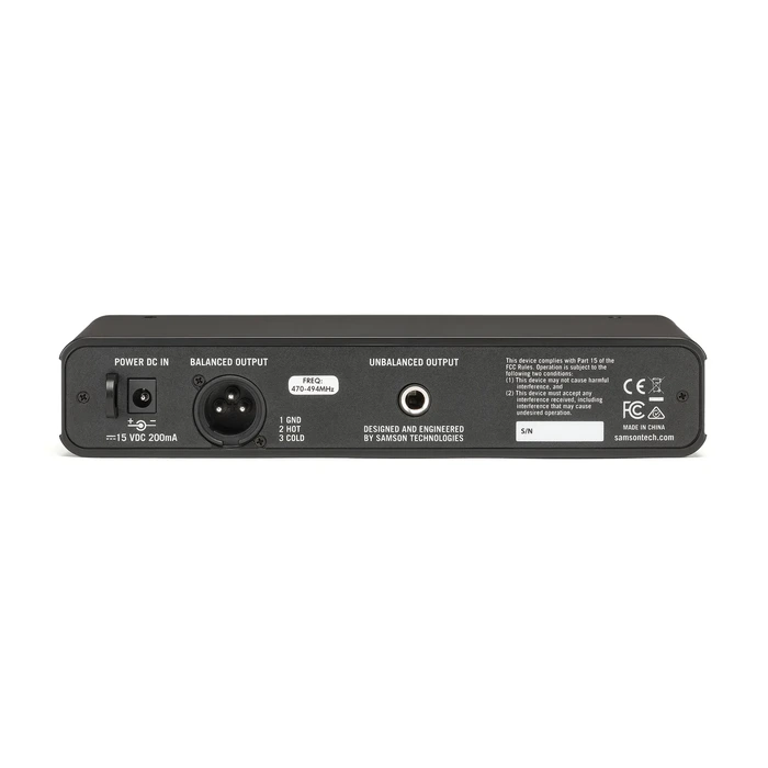 Micrófono Corbata Inalámbrico Samson SWC88XBLM5-D UHF Profesional 25 MHz - Imagen 4