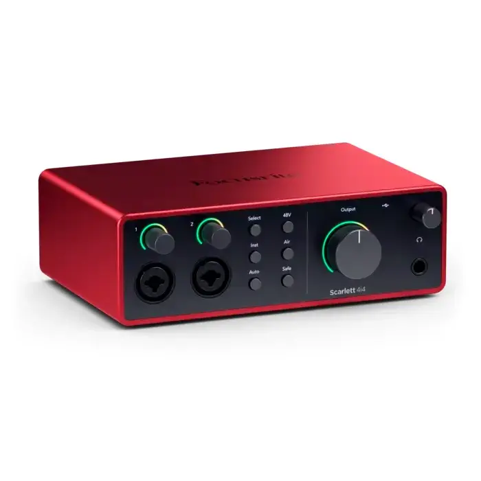 Focusrite Scarlett 4i4 4th Gen Interfaz de Audio USB-C 4 Entradas 4 Salidas 24-bit/192 kHz con MIDI