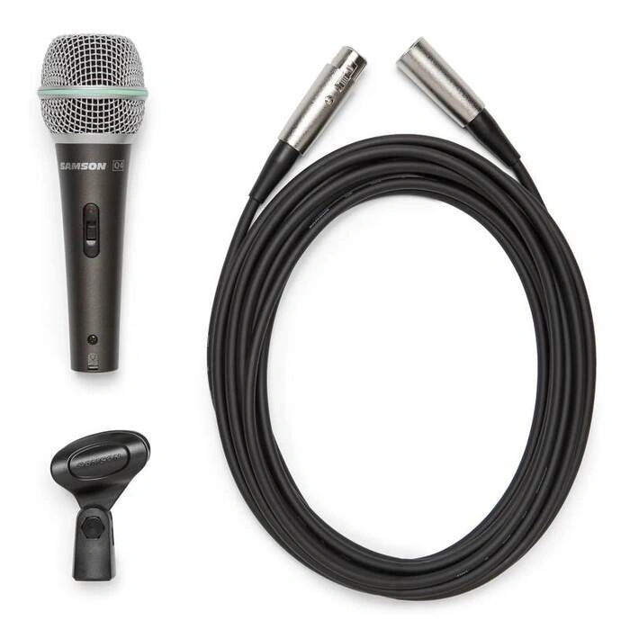 Samson Q4 Micrófono Dinámico Supercardioide Profesional para Voz, Presentaciones e Instrumentos