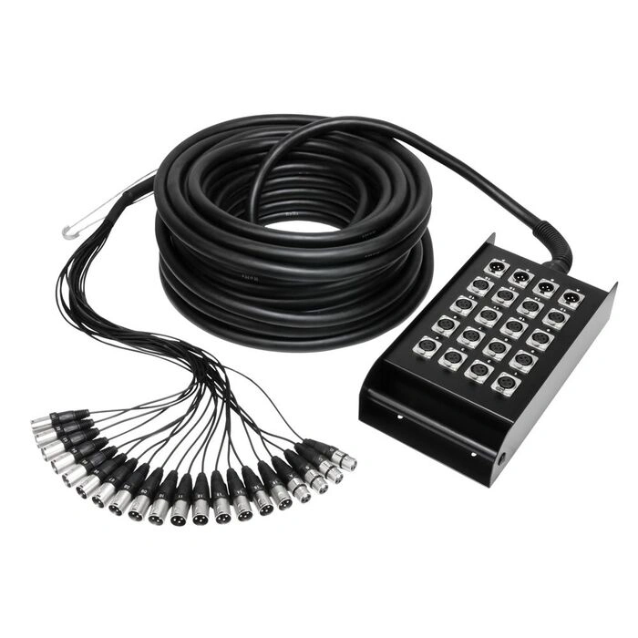 Adam Hall K20C30 – Medusa de Escenario 16 Envíos + 4 Retornos, 20 Canales, 30 Metros