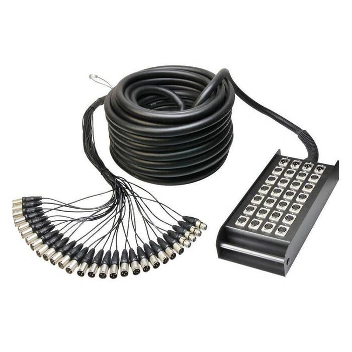 Adam Hall K28C30 – Medusa de Escenario 24 Envíos + 4 Retornos, 28 Canales, 30 Metros