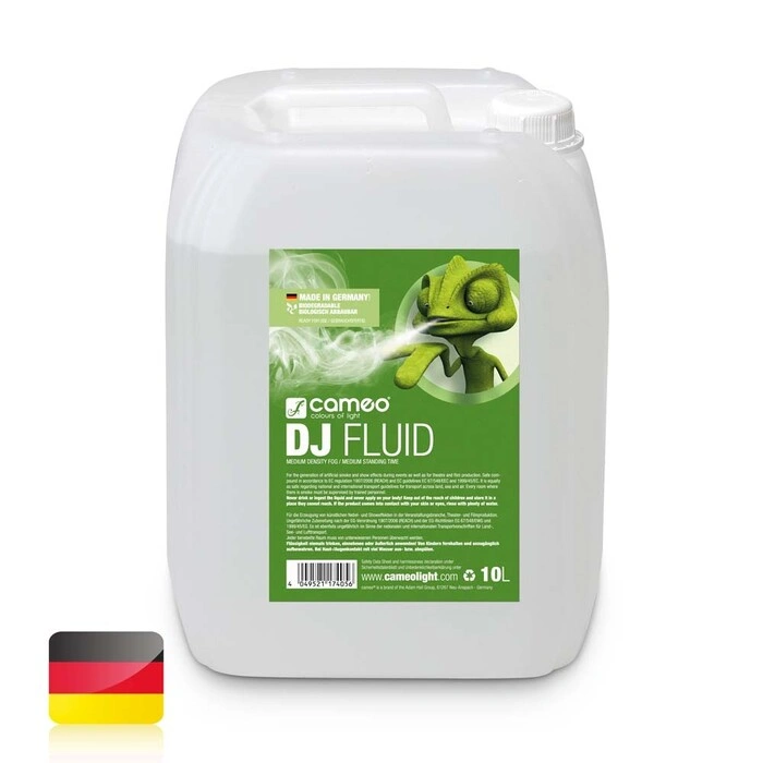 Cameo DJ Fluid 10 L CLFDJ10L – Líquido para Máquina de Humo de Densidad y Duración Media Profesional