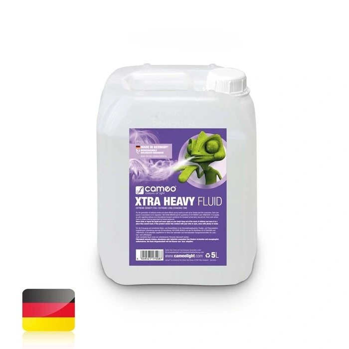 Cameo XTRA Heavy Fluid 5 L CLFXHEAVY5L – Líquido para Máquina de Humo de Súper Alta Densidad y Máxima Duración
