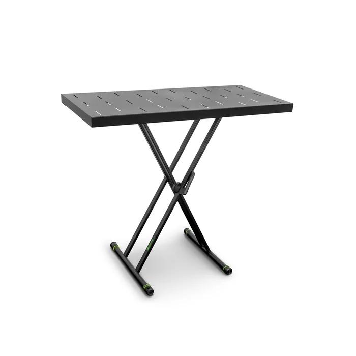 Pedestal para DJ y Piano Gravity GKSX2RD | Soporte X-Form Doble con Escritorio Rápido