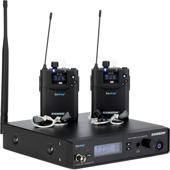 Samson WEA100D-K – Sistema In-Ear Inalámbrico Profesional Doble | UHF 470–502 MHz | 90 m