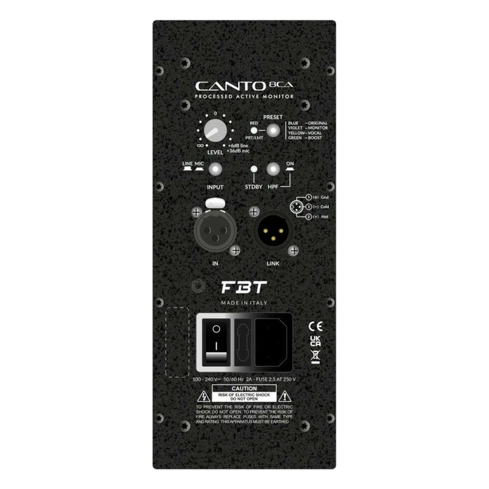 FBT Canto 8CA – Parlante Activo Coaxial 8" 300W RMS - Imagen 3