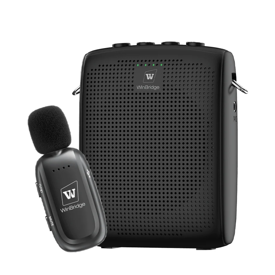Amplificador de Voz WinBridge - WB005 15W - Inalámbrico con Micrófono de Solapa Bluetooth