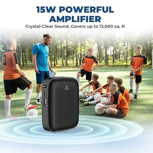 Amplificador de Voz WinBridge - WB002 15W - con Micrófono Inalámbrico de Diadema y Bluetooth - Imagen 2