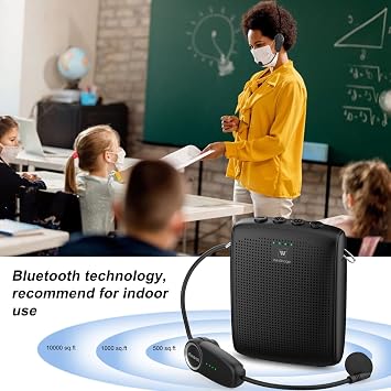 Amplificador de Voz WinBridge - WB002 15W - con Micrófono Inalámbrico de Diadema y Bluetooth - Imagen 3
